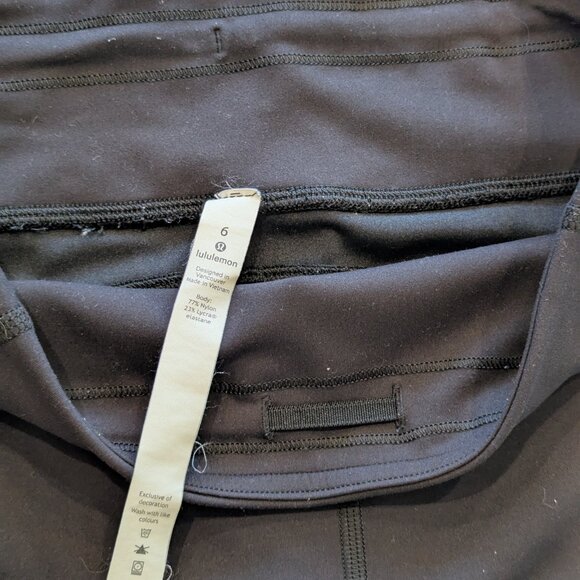 Lululemon Women's 6 Invigorate High Rise Tight Legging 25” Black media pockets - Picture 5 of 11